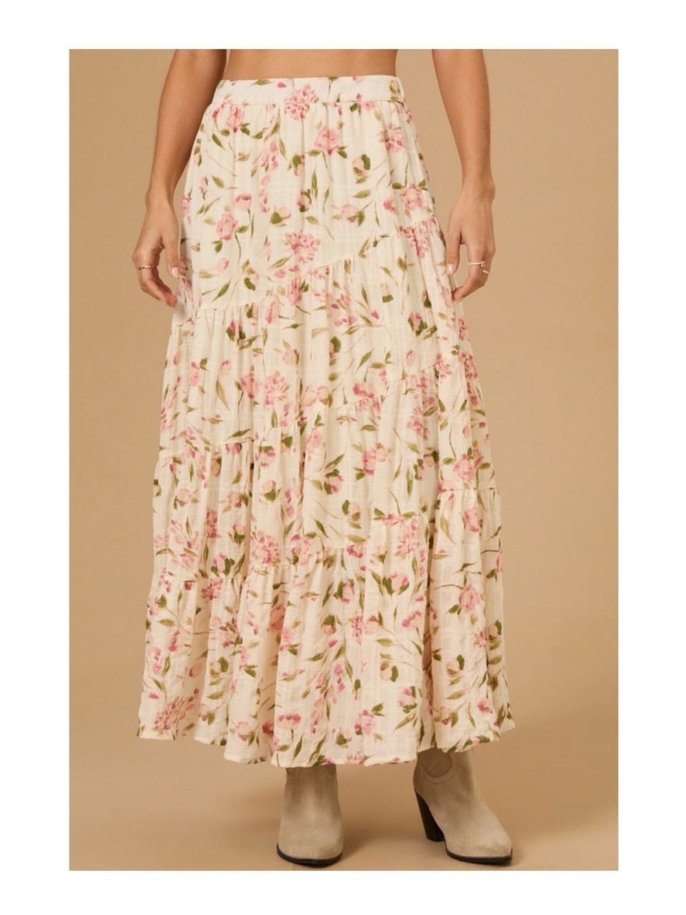 Altarโd State Sky Floral Midi Skirt